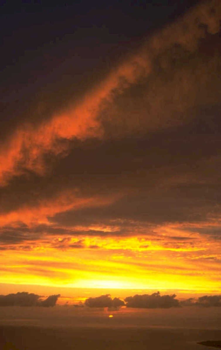sunset sky clouds 1 1980s 1990s A4 Photo Print 42