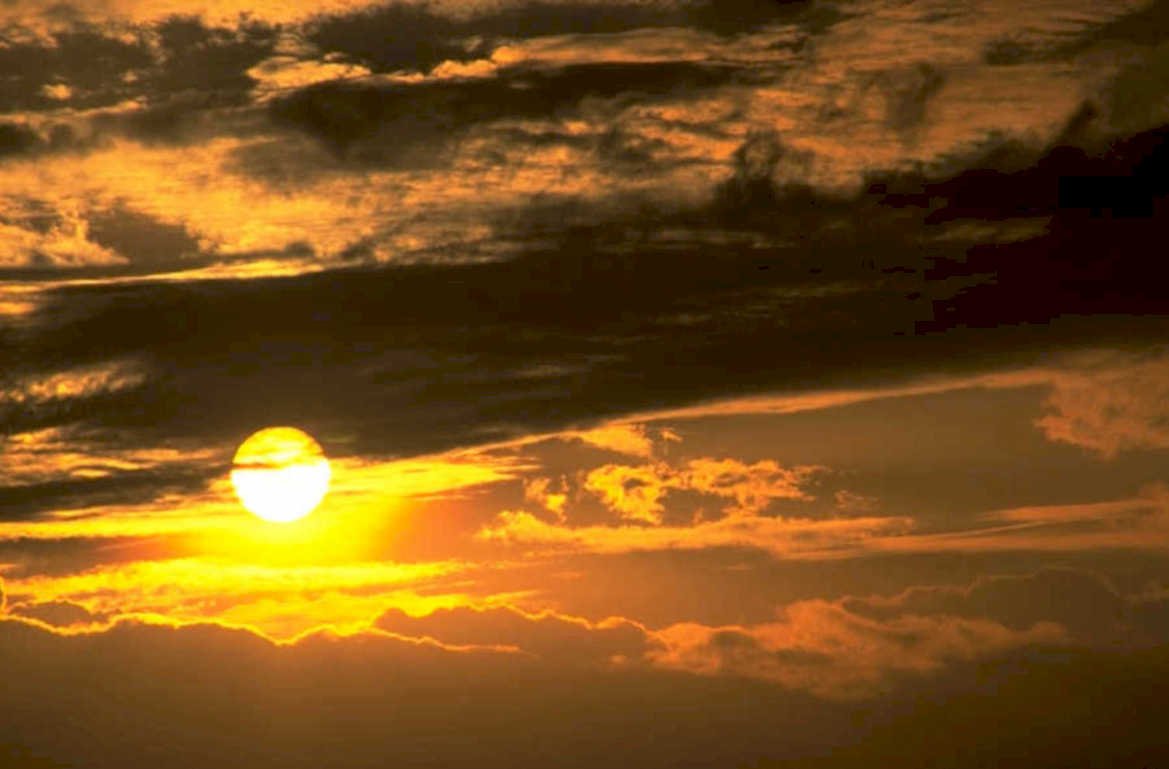 sunset sky clouds 1 1980s 1990s A4 Photo Print