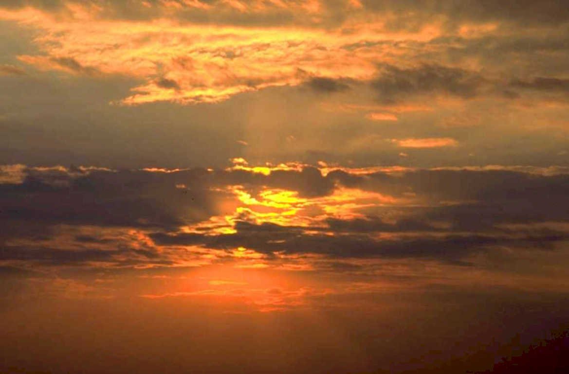 sunset sky clouds 4 1980s 1990s A4 Photo Print 42