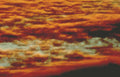 sunset sky clouds Vintage A4 Photo Print