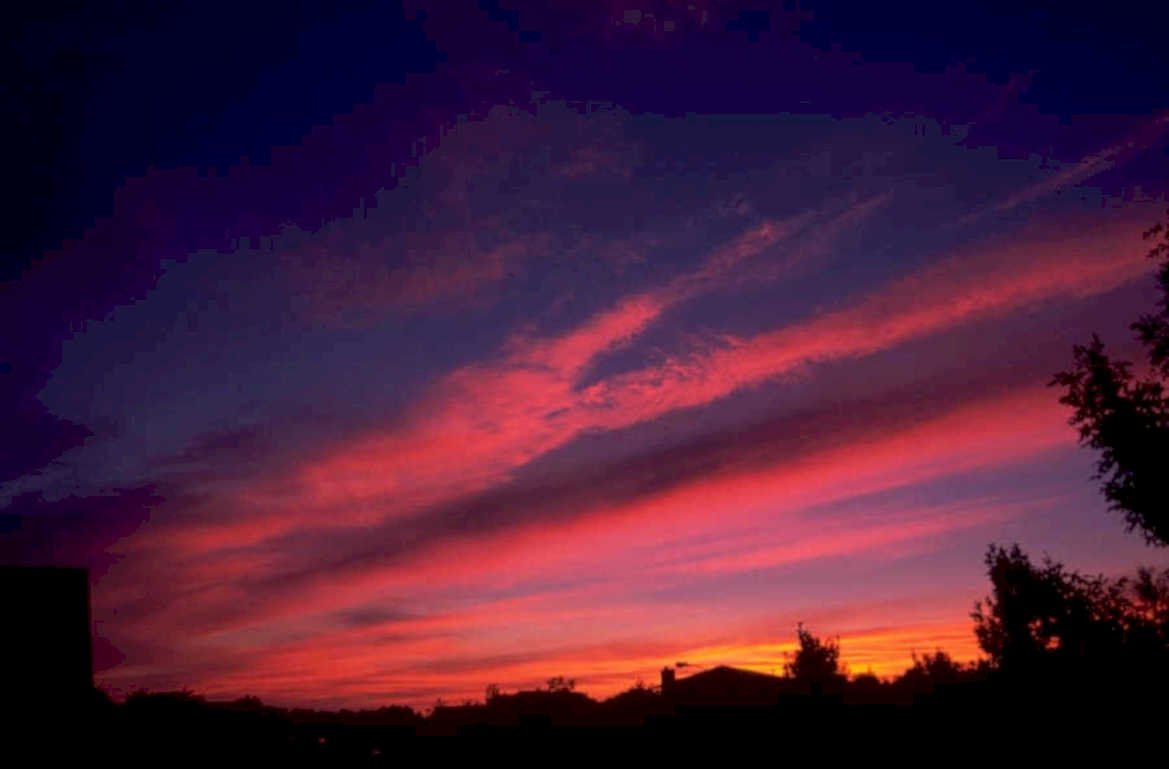sunset sky hills 1980s 1990s A4 Photo Print