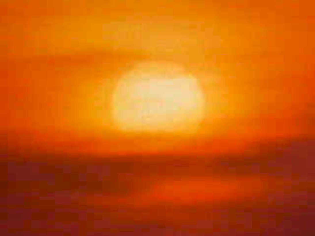 sunset sky horizon 11980s 1990s A4 Photo Print