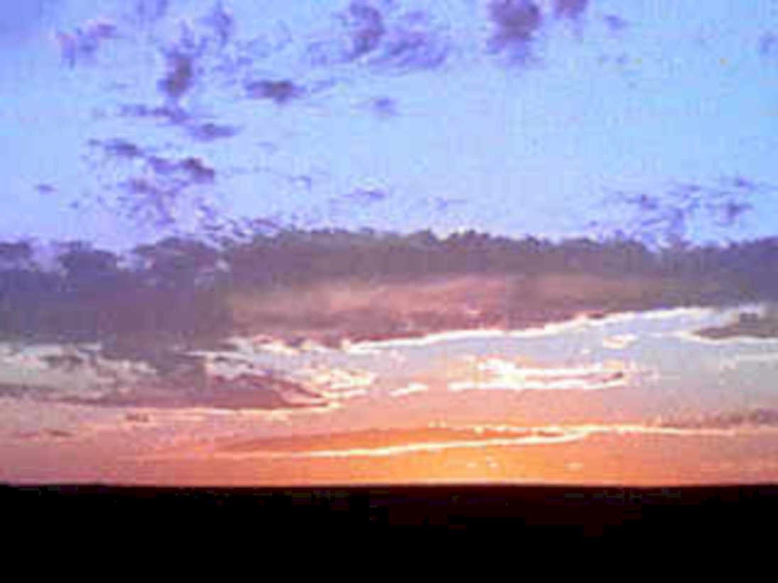 sunset sky horizon 31980s 1990s A4 Photo Print