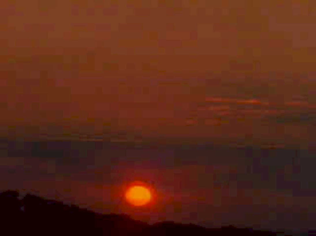 sunset sky mountains 21980s 1990s A4 Photo Print