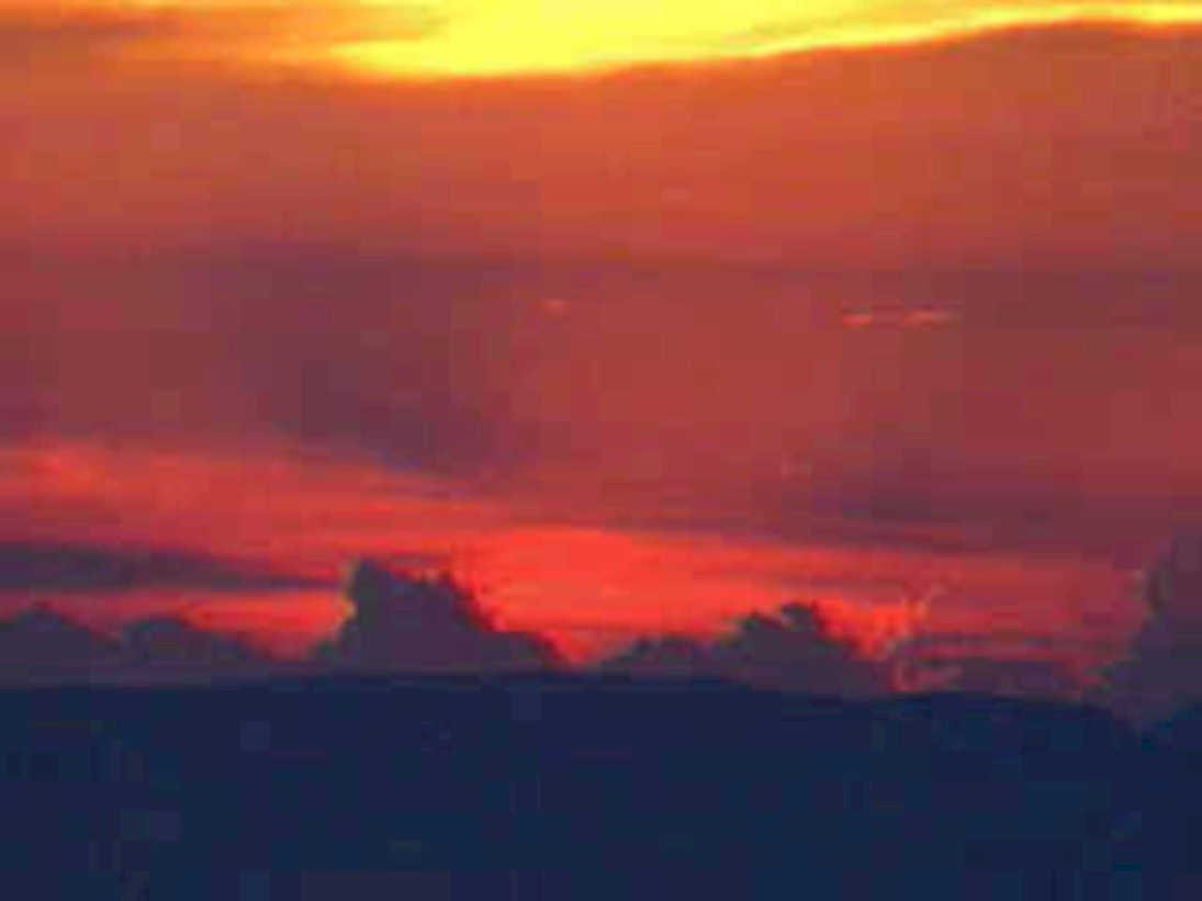 sunset sky mountains 31980s 1990s A4 Photo Print