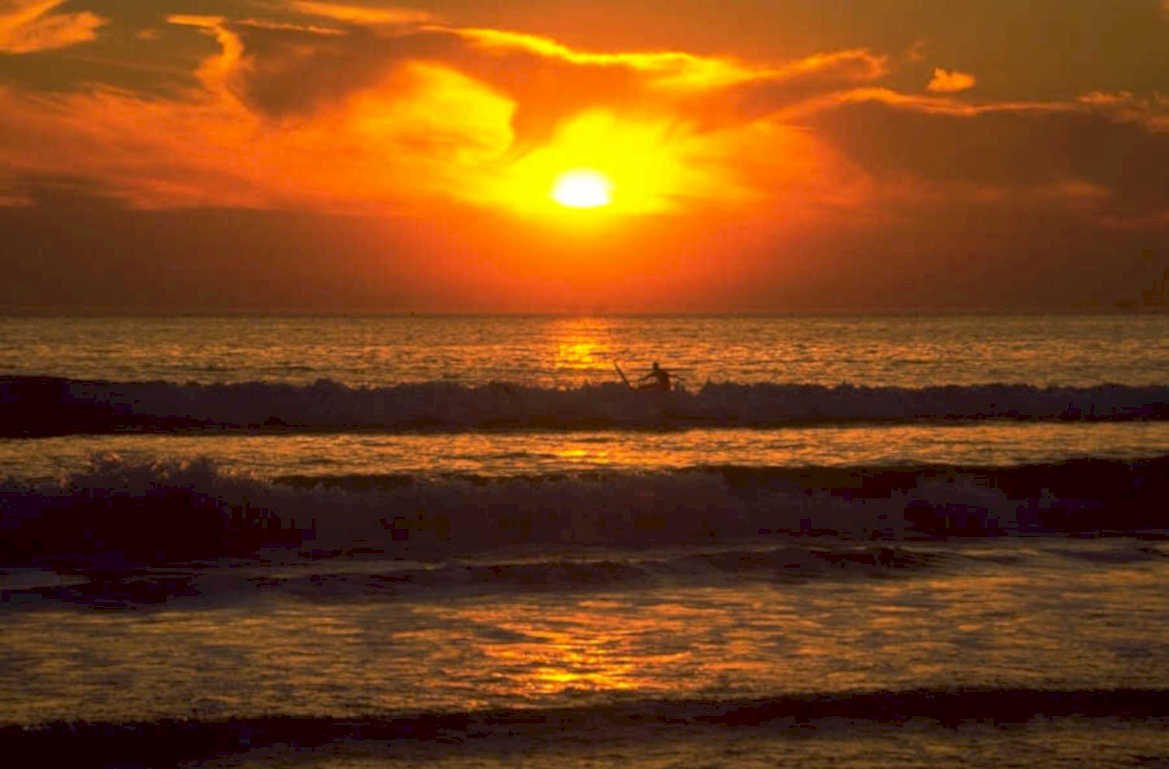 sunset surf goldenhour 1980s 1990s A4 Photo Print