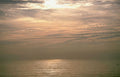 sunset water clouds Vintage A4 Photo Print