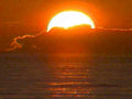 sunset water moon1980s 1990s A4 Photo Print