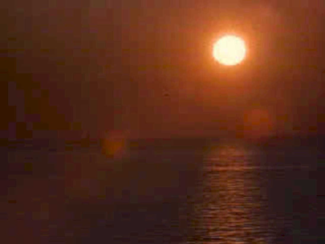 sunset water reflection 21980s 1990s A4 Photo Print