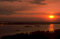sunset water sky 1980s 1990s A4 Photo Print