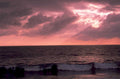 sunset waves sky 1980s 1990s A4 Photo Print