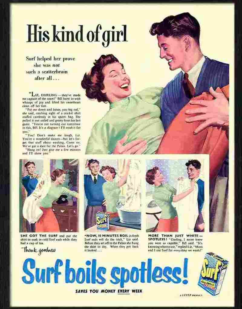 surf washing powder 1950s Advert A4 Photo Print