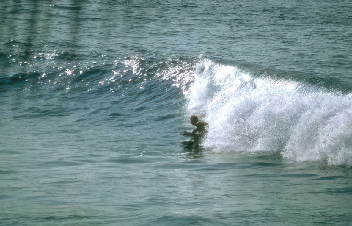 surf wave motion Vintage A4 Photo Print