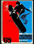 surfboard championship 1965 poster Advert A4 Photo Print