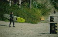 surfer beach liquidblue Vintage A4 Photo Print