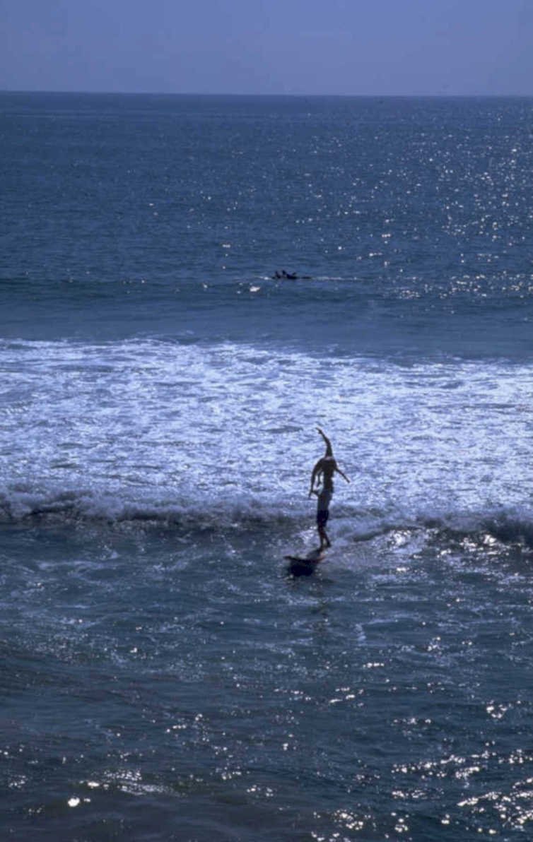 surfer paddleboard ocean 1980s 1990s A4 Photo Print