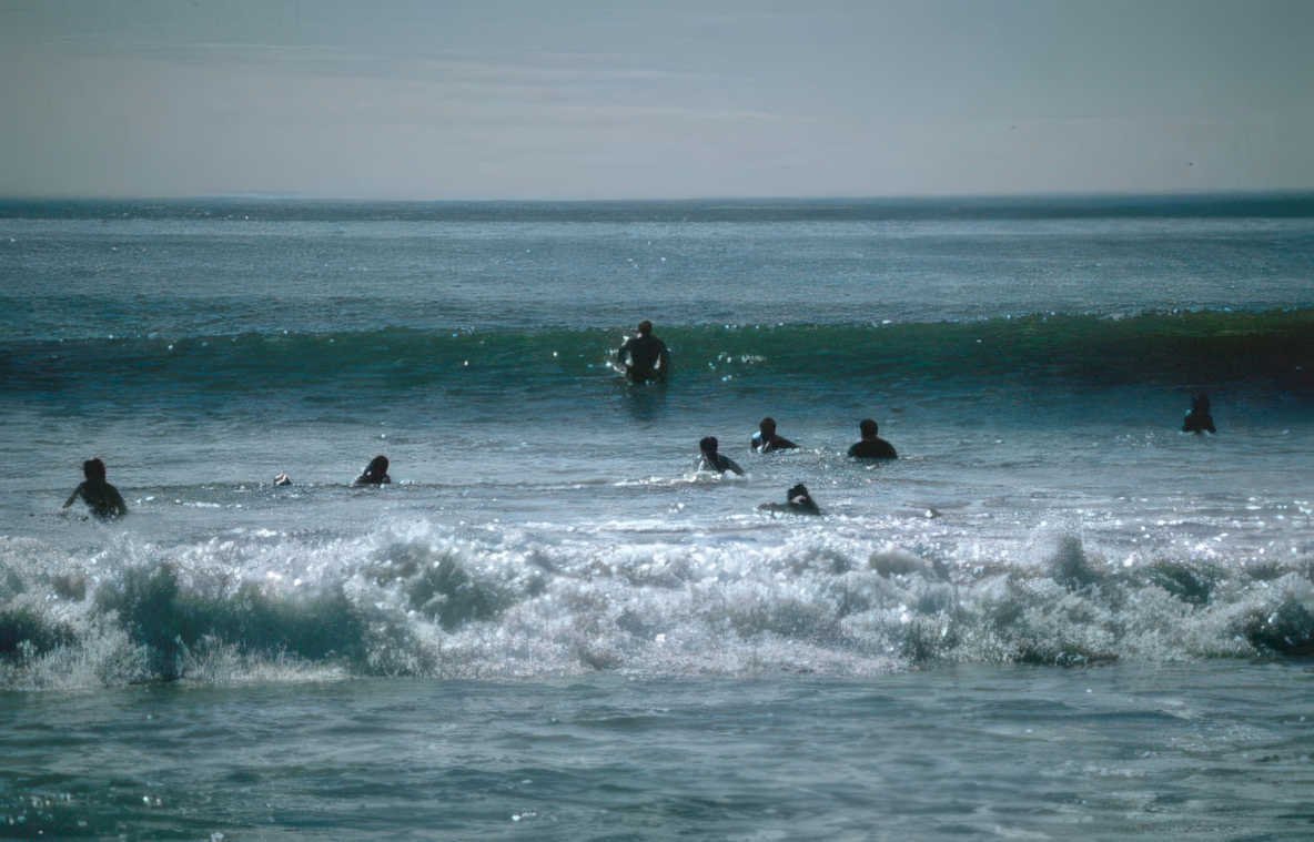 surfing california beach Vintage A4 Photo Print