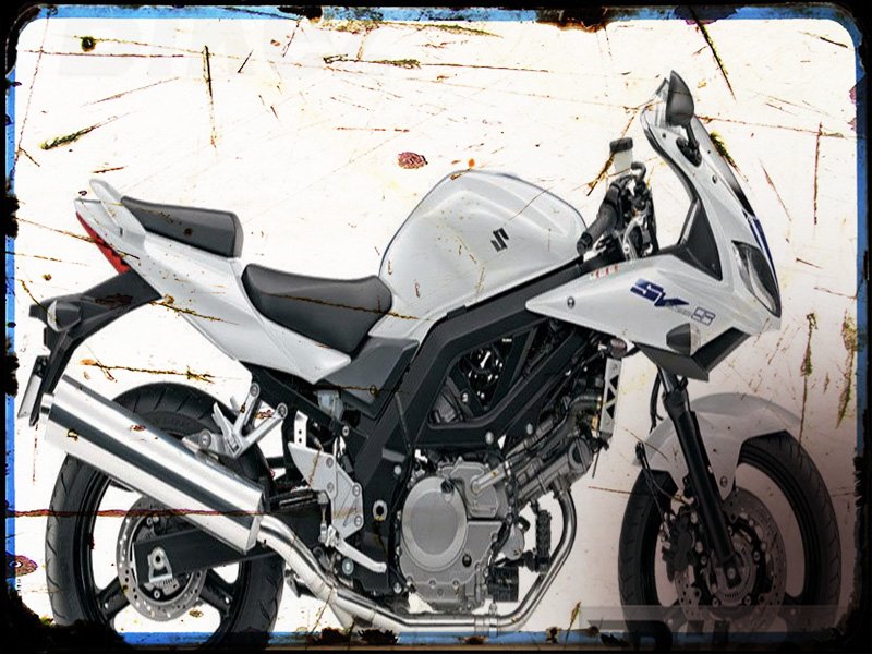 sv650s Suzuki A4 Photo Print Motorbike Vintage Aged
