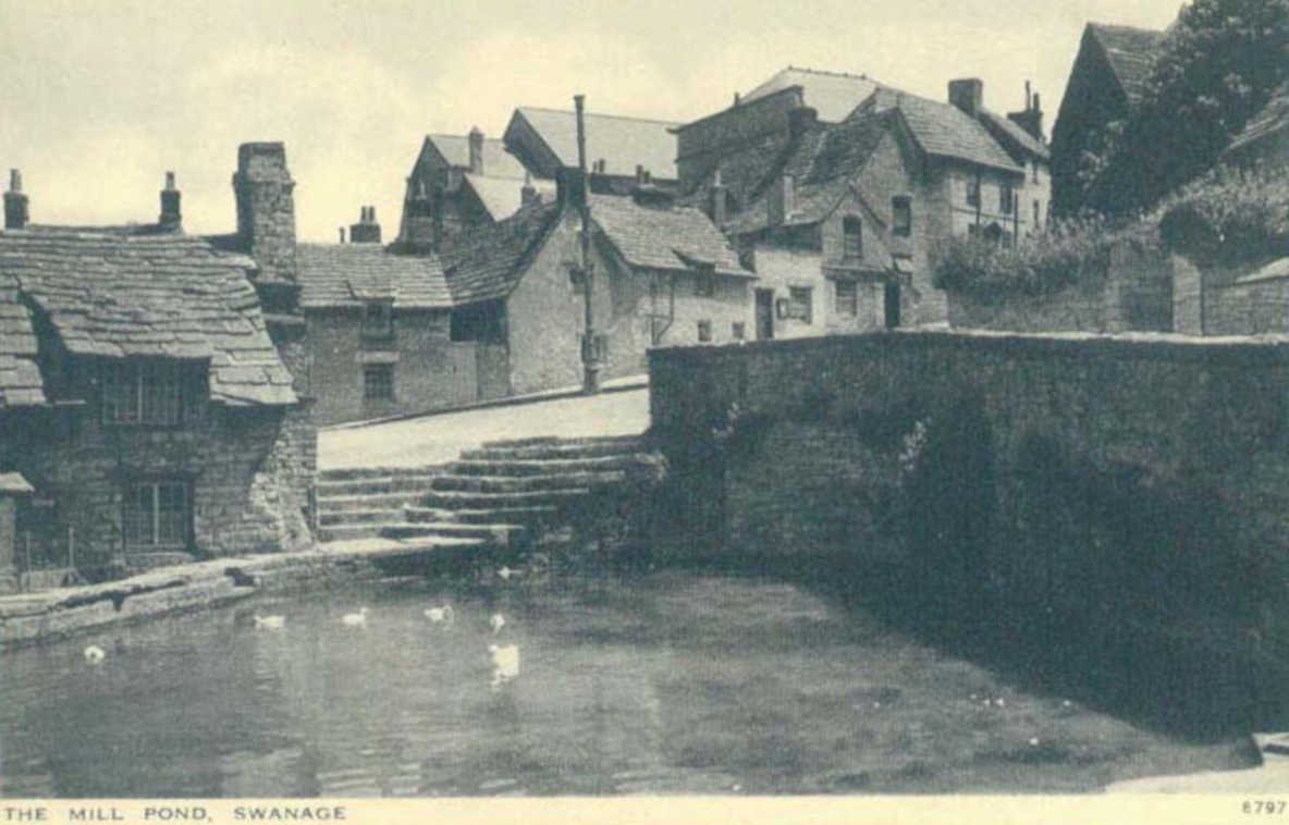 swanage pond sceneVintage 1880s 1900s A4 Photo Print