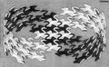swans mc escher 1956 A4 Photo Print