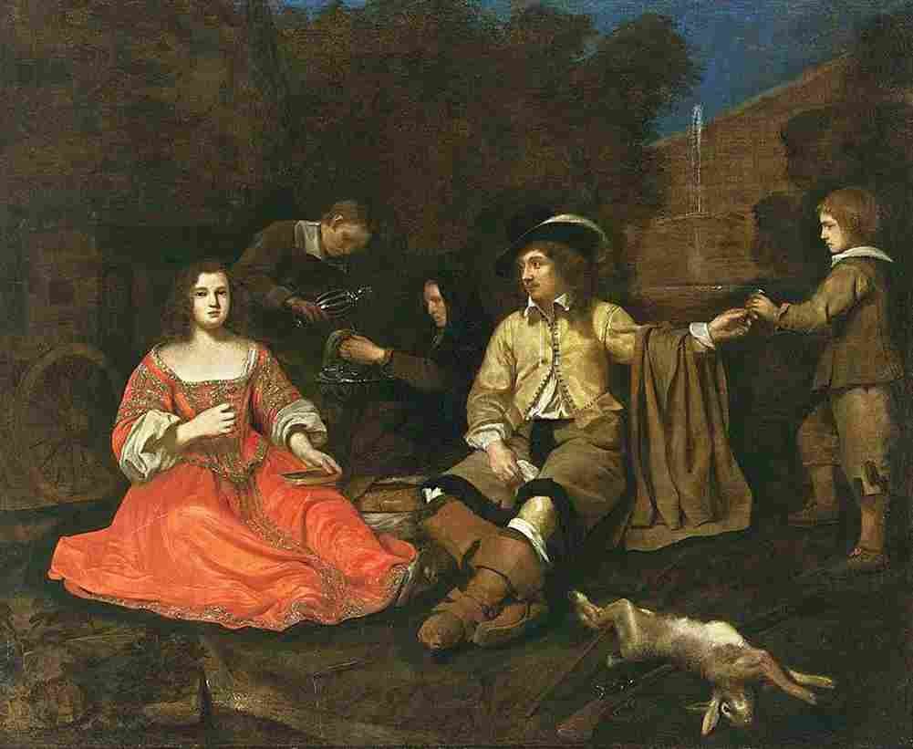 sweerts a hunting company resting Art A4 Photo Print