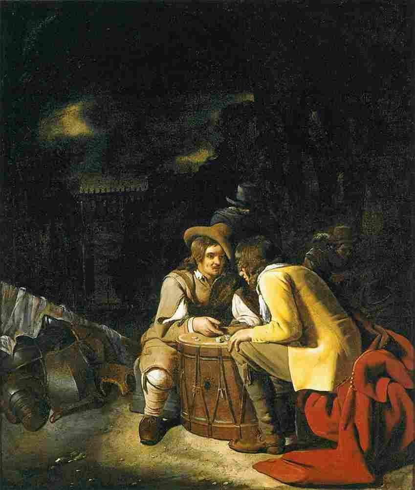 sweerts soldiers playing dice Art A4 Photo Print