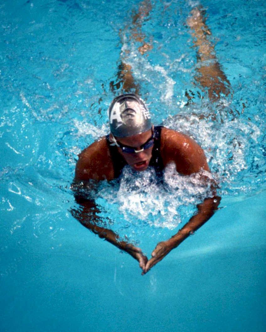 swimmer race usa1980s 1990s A4 Photo Print