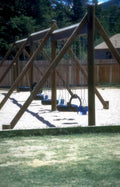 swing set blue Vintage A4 Photo Print