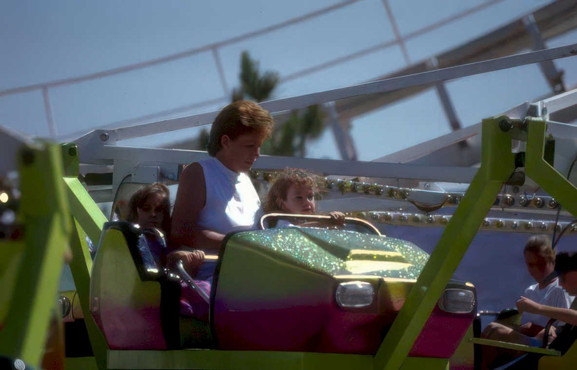 swings ride family Vintage A4 Photo Print