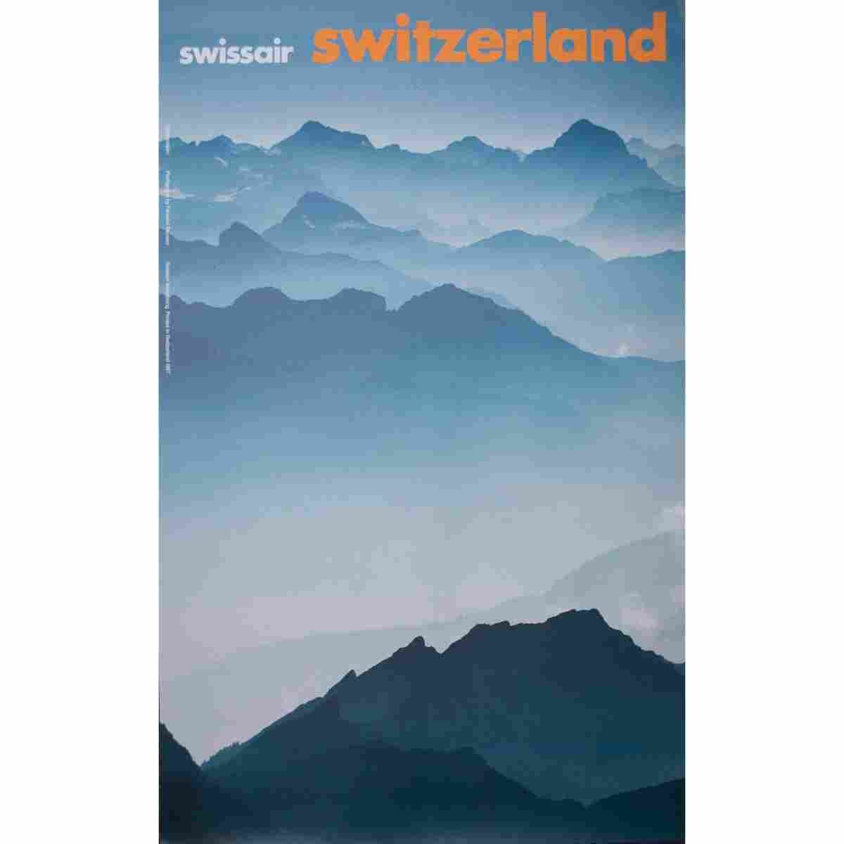 swissair israel georg gerstner 1997 150 Advert A4 Photo Print