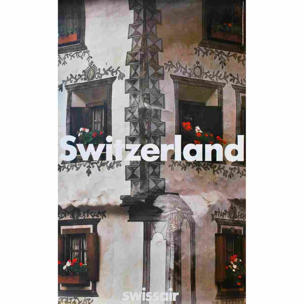 swissair israel georg gerstner 1997 64 Advert A4 Photo Print