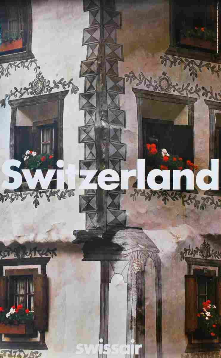swissair israel georg gerstner 1997 66 Advert A4 Photo Print