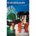 swissair japan niklaus schwabe 1961 13 Advert A4 Photo Print