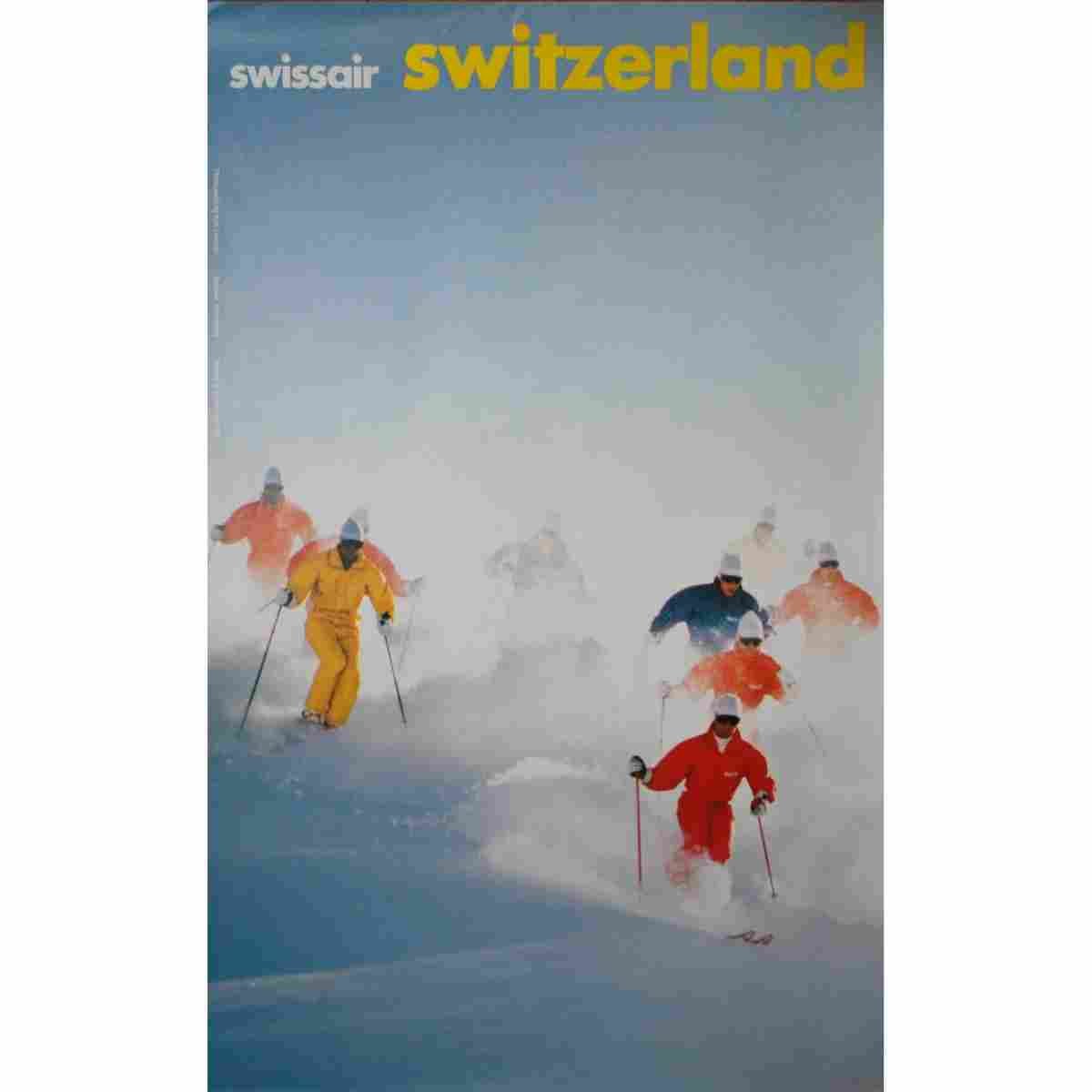 swissair switzerland karl langset 1987 3 Advert A4 Photo Print