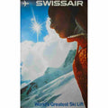 swissair switzerland karl langset 1987 7 Advert A4 Photo Print