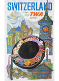 switzerland twa david klein 1960 1 Advert A4 Photo Print