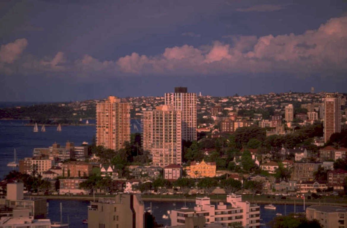 sydney harbor sunset 1980s 1990s A4 Photo Print
