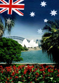 sydney harbour view Flags1980s A4 Photo Print