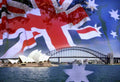 sydney opera harbour Flags1980s A4 Photo Print