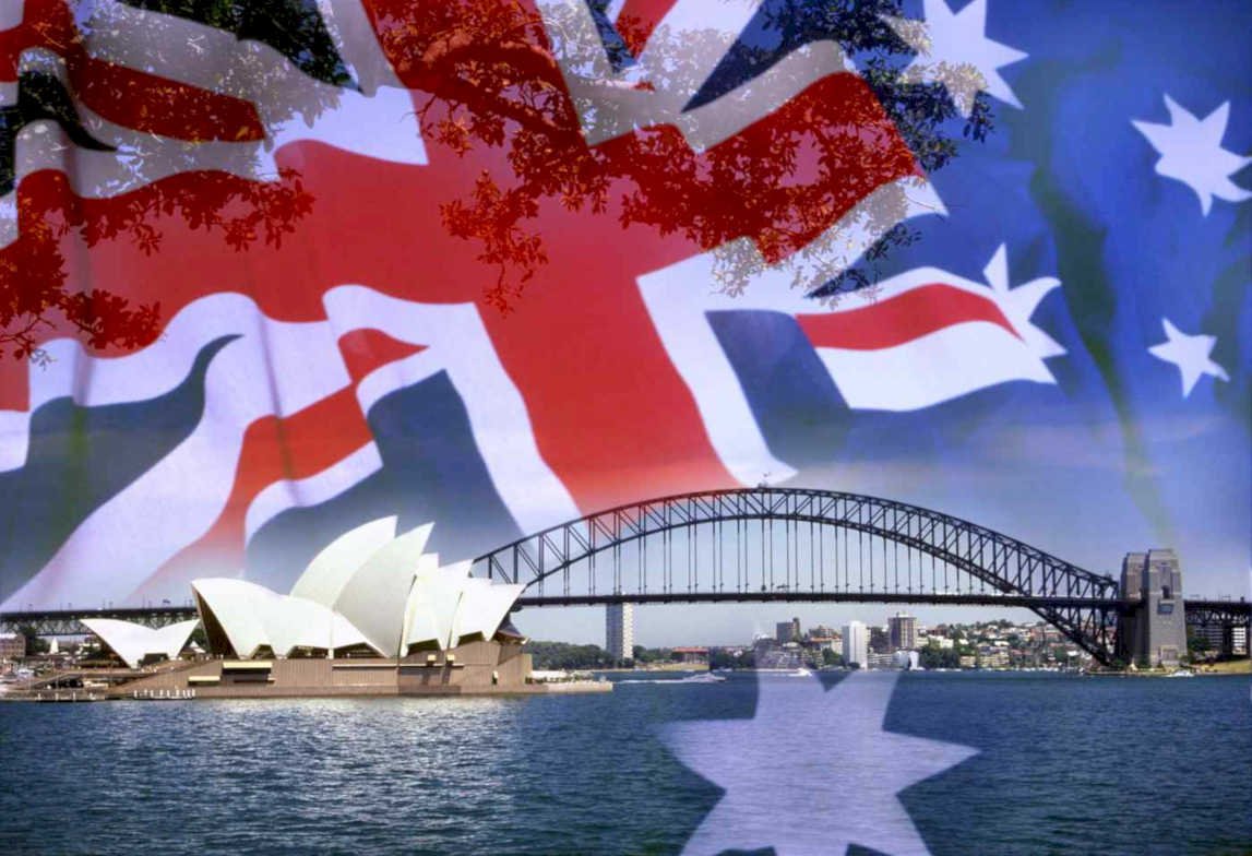 sydney opera harbour Flags1980s A4 Photo Print