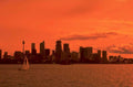 sydney skyline sunset 1980s 1990s A4 Photo Print