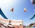 synchronized divers diving1980s 1990s A4 Photo Print