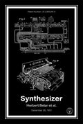 synthesizer patent print black A4 Photo Print