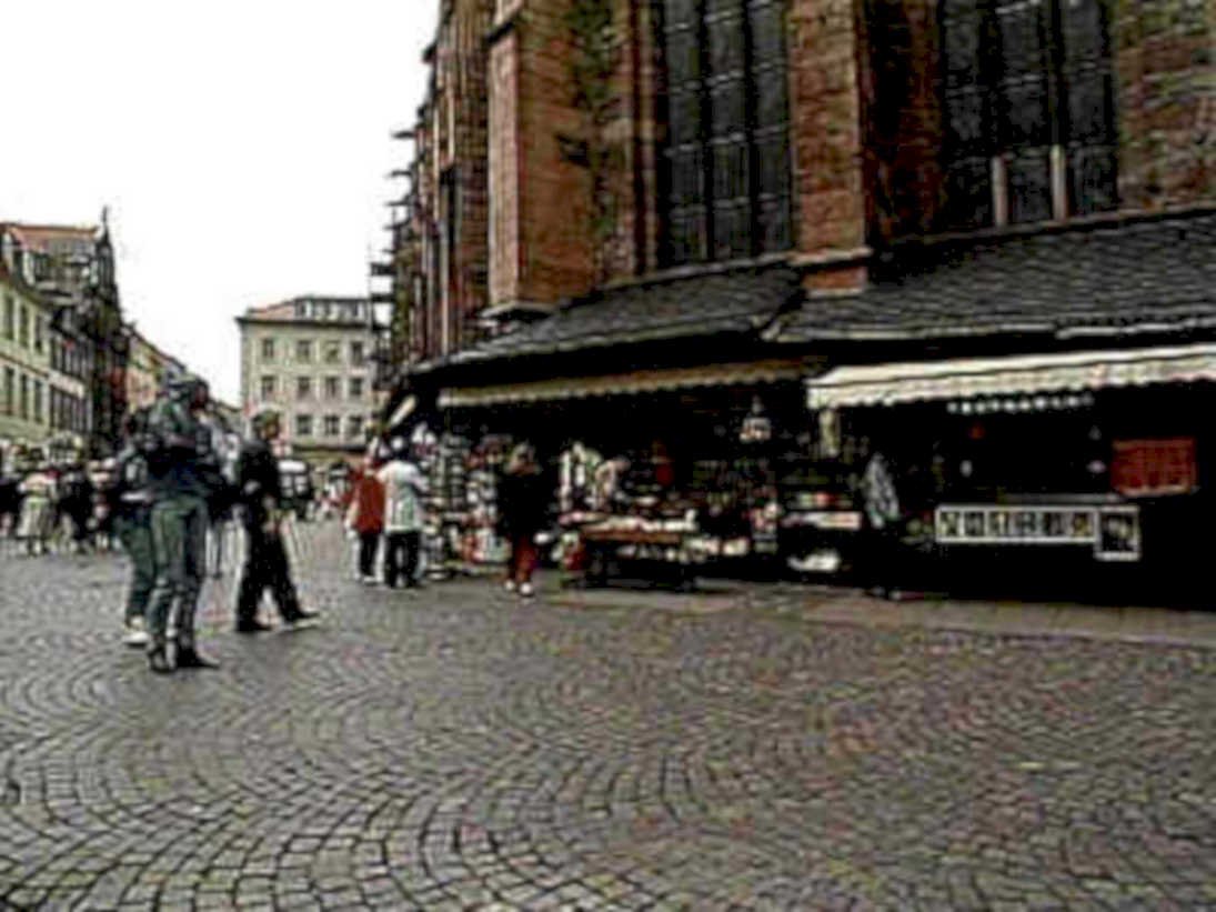 szczecin market square1980s 1990s A4 Photo Print