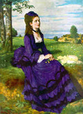 szi Lady in Violet Art A4 Photo Print