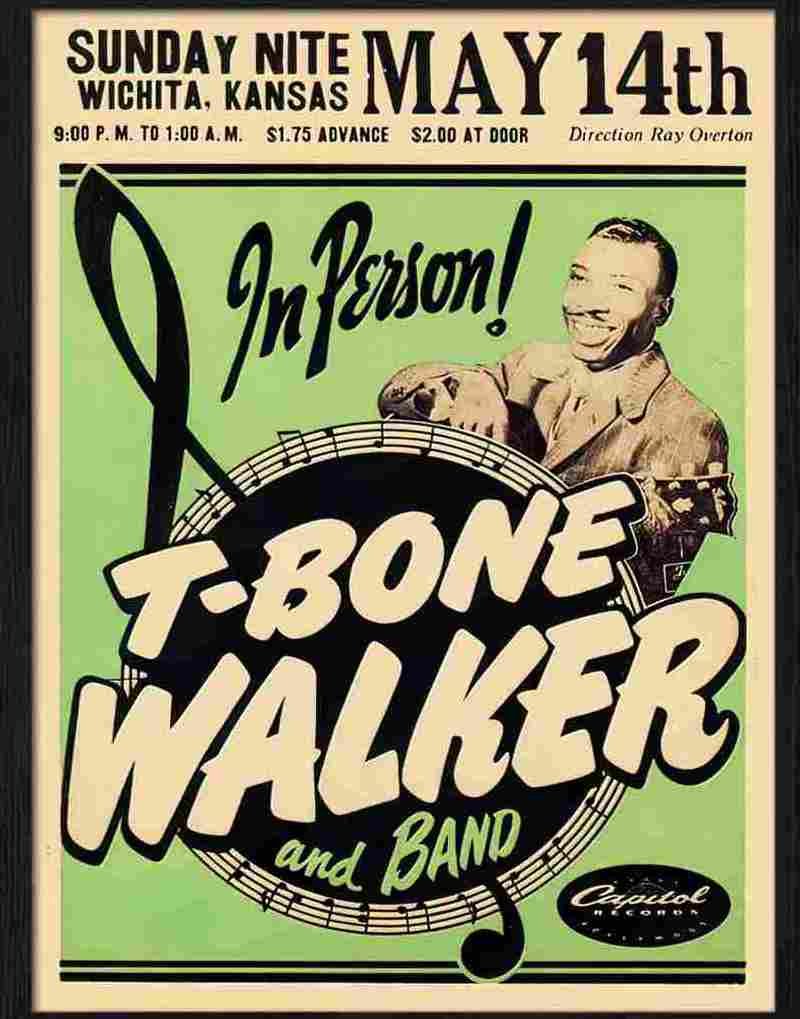 t bone walker concert poster 1950s Advert A4 Photo Print