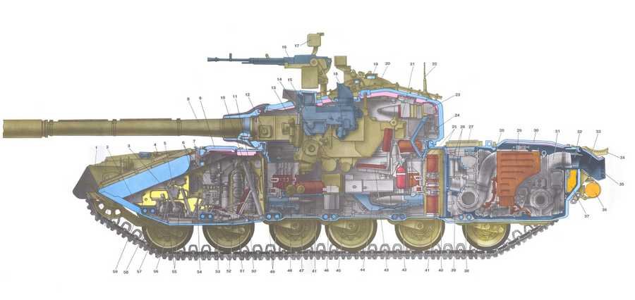 t80 tank cutaway A4 Photo Print
