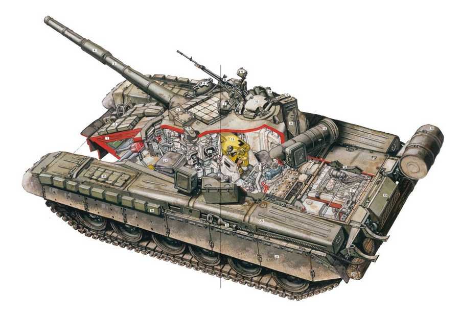 t80 tank1 cutaway A4 Photo Print