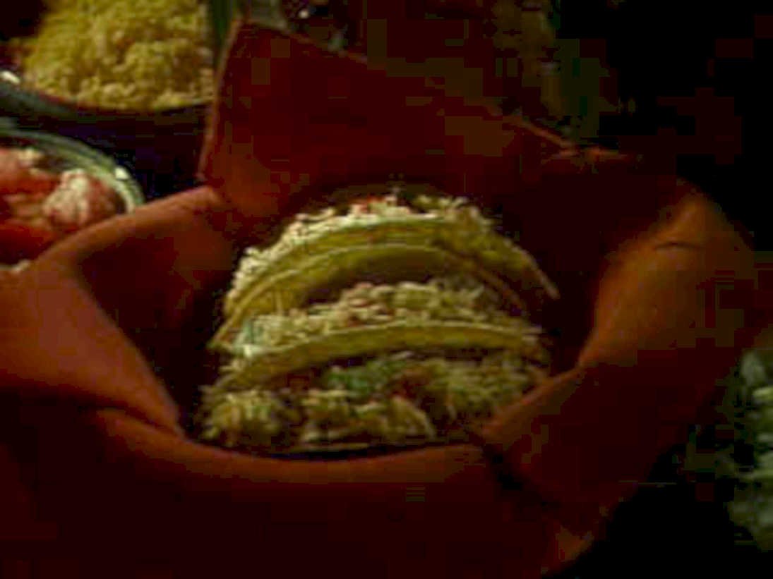 tacos basket rice1980s 1990s A4 Photo Print