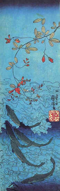 tagawa Kuniyoshi sharks A4 Photo Print
